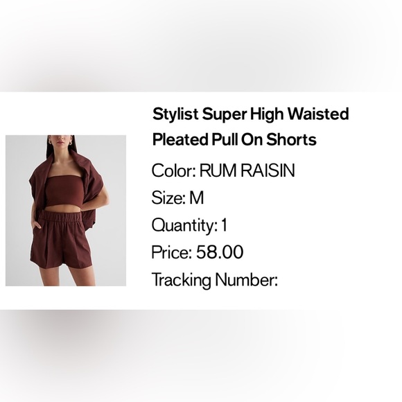 Express Stylist Super High Waisted Pleated Pull On Shorts in Size Medium - Picture 6 of 11